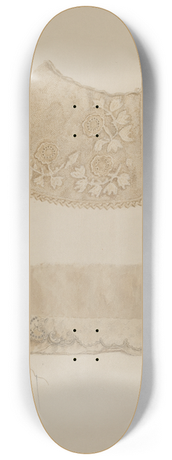 Eva Wilson - Darned Collar & Pattern of Embroidery 8.25 inch art skate deck