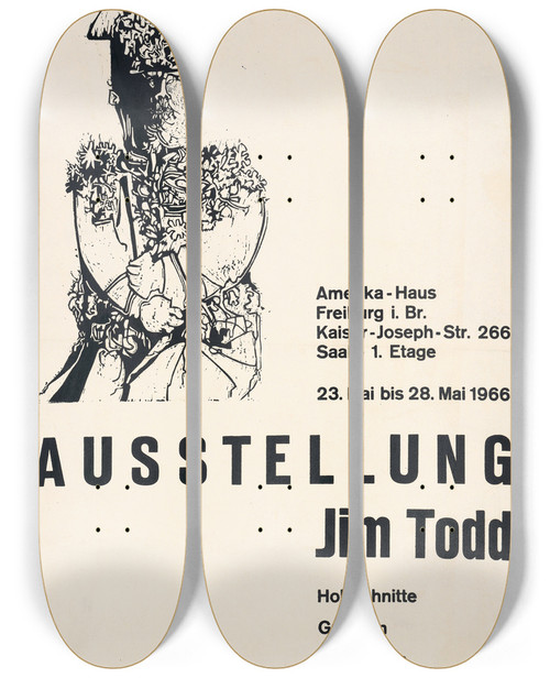 Triptych art skateboard deck of Jim Todd Ausstellung Jim Todd by Jim Todd (20-)