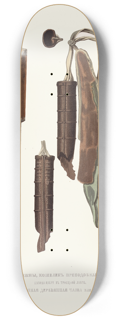 Fedor Grigoryevich Solntsev - Nozh, nozhny, koshelek prepodobnago Sergiia, nakhodiashchiesia v Troitskoi lavre, I starinnaia dereviannaia chasha ili stavets 8.25 inch art skate deck