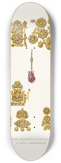 Fedor Grigoryevich Solntsev - Podrobnosti almaznikh shapok tsarei Ioanna i Petra Alekseevichei 8.25 inch art skate deck