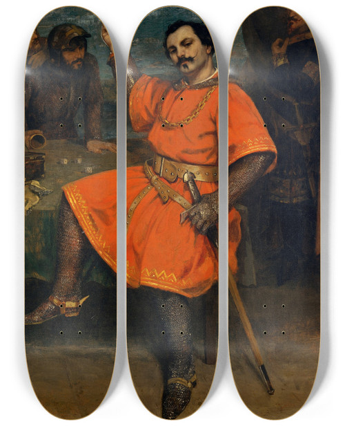 Triptych art skateboard deck of Gustave Courbet Louis Gueymard 18221880 As Robert Le Diable by Gustave Courbet (1819-1877)