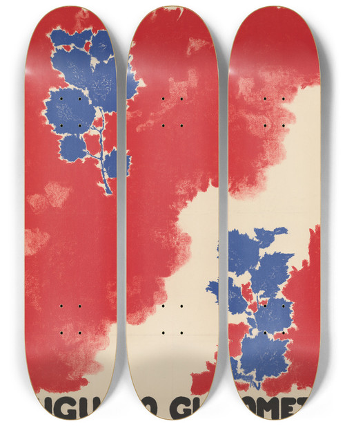 Triptych art skateboard deck of Augusto Giacometti Kunsthalle Bern Augusto Giacometti Hermann Haller Pe Vibert by Augusto Giacometti (1877-1947)