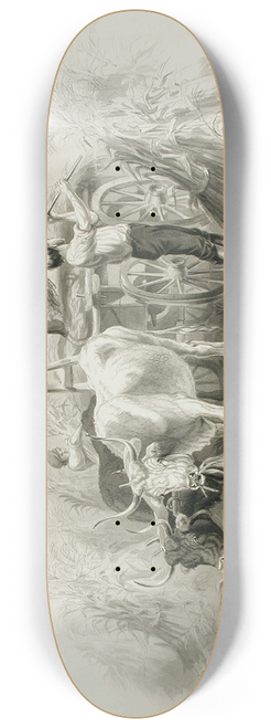 Felix Octavius Carr Darley - Haying Scene 8.25 inch art skate deck