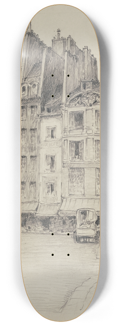 Ferdinand Boberg - Rue de Jouy en face de la rue Tiron 8.25 inch art skate deck