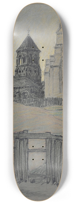 Ferdinand Boberg - Saint-Pierre de Montmartre et le Sacr-Coeur 8.25 inch art skate deck