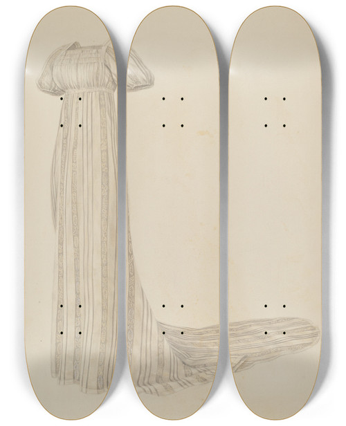 Triptych art skateboard deck of Henry De Wolfe Dress_1 by Henry De Wolfe