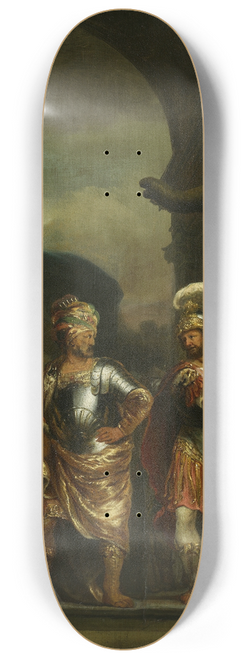 Ferdinand Bol - The calm Fabricius in the army camp of Pyrrhus 8.25 inch art skate deck