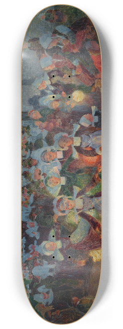 Ferdinand du Puigaudeau - Bretonnes aux lampions  Notre-Dame-de-Trmalo (Pont-Aven) 8.25 inch art skate deck