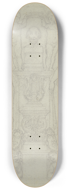 Ferdinand Fellner - Bste Shakespeares, flankiert von Thalia und Melpomene 8.25 inch art skate deck