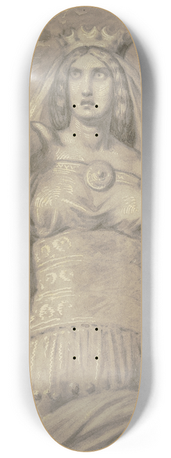 Ferdinand Fellner - Germanische Priesterin mit Krone 8.25 inch art skate deck