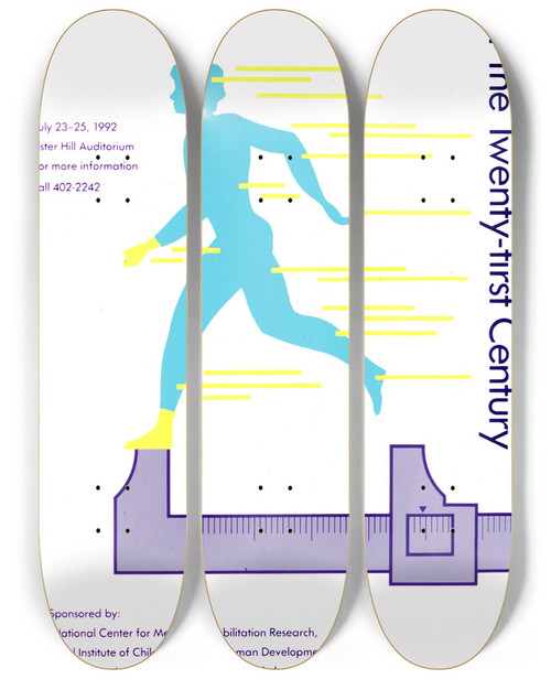 Triptych art skateboard deck of National Institutes Of Health Prosthetic Orthotic Research For The Twentyfirst Century by National Institutes Of Health (1887)