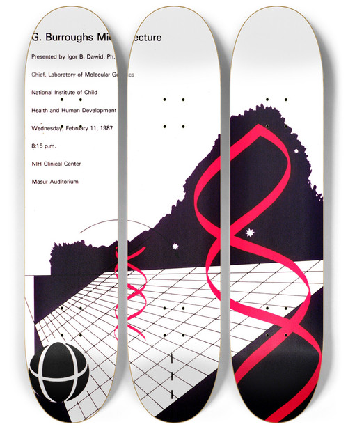 Triptych art skateboard deck of National Institutes Of Health Molecular Embryology New Approaches To Old Questions by National Institutes Of Health (1887)