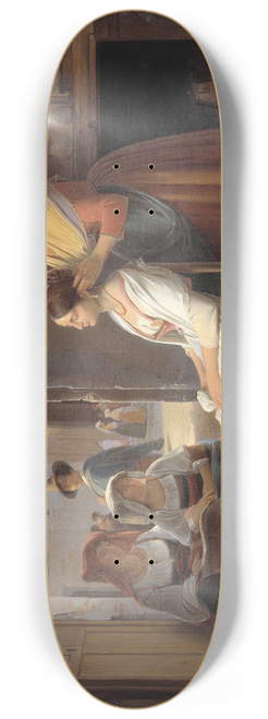 Albert Kchler - A Young Italian Woman being Adorned by her Mother 8.25 inch art skate deck