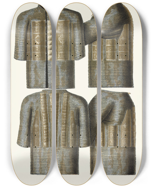 Triptych art skateboard deck of Fedor Grigoryevich Solntsev Iushman by Fedor Grigoryevich Solntsev (1801-1892)