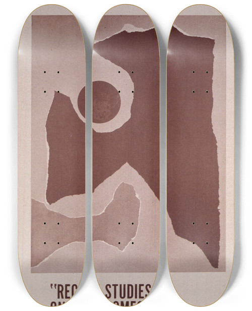 Triptych art skateboard deck of National Institutes Of Health Recent Studies On Microsomes by National Institutes Of Health (1887)