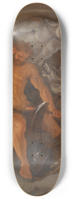 Filippo Lauri - Vulcan At His Forge, Behind Hima Bas-Relief Of Herculesfighting The Hydra 8.25 inch art skate deck