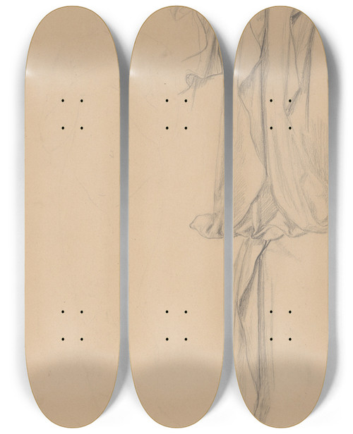 Triptych art skateboard deck of Jzef Simmler Studies For The Painting The Immaculate Conception Of The Blessed Virgin Mary by Jozef Simmler (1823-1868)