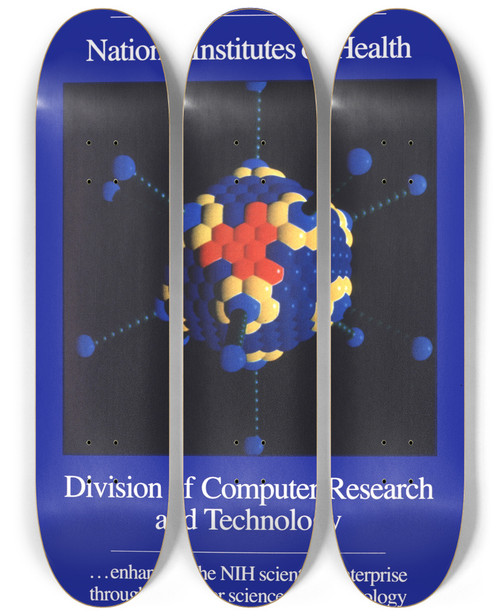 Triptych art skateboard deck of National Institutes Of Health Enhancing The Nih Scientific Enterprise Through Computer Science And Technology_2 by National Institutes Of Health (1887)