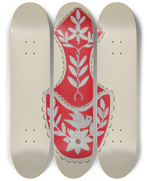 Triptych art skateboard deck of Gordena Jackson Watch Holder by Gordena Jackson
