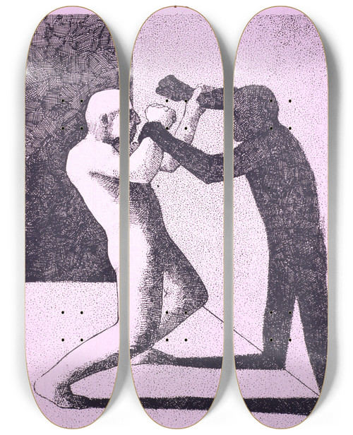 Triptych art skateboard deck of National Institutes Of Health Suicide Prevention The Challenge For Nurses by National Institutes Of Health (1887)