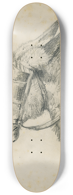 Floris Verster - Head of a donkey with rein and blinker 8.25 inch art skate deck
