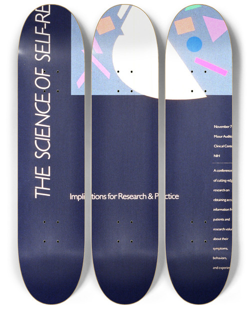 Triptych art skateboard deck of National Institutes Of Health The Science Of Selfreport by National Institutes Of Health (1887)