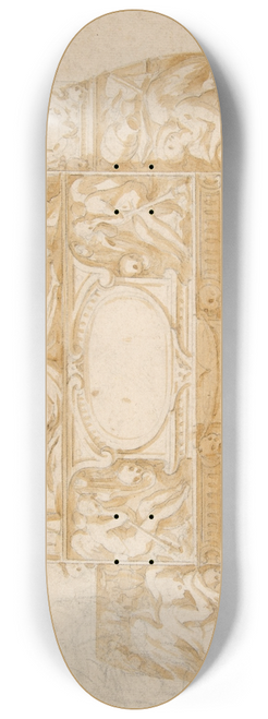 Francesco de' Rossi - Design for a Funerary Monument 8.25 inch art skate deck