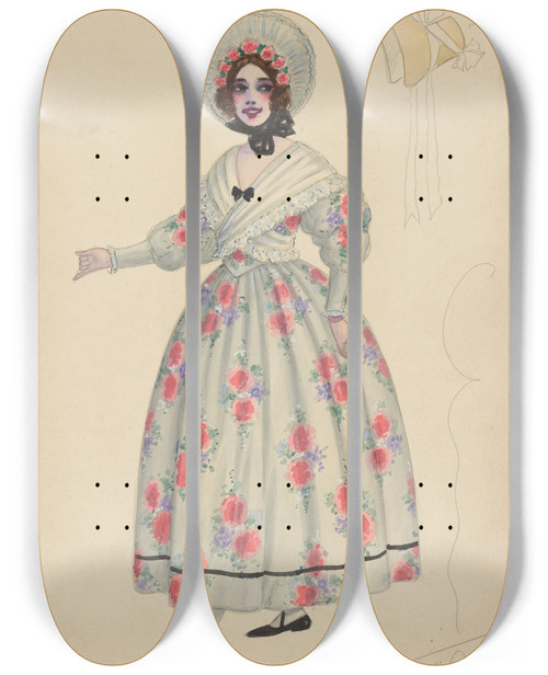 Triptych art skateboard deck of Will R Barnes Dapper Men_2 by Will R Barnes (1939)