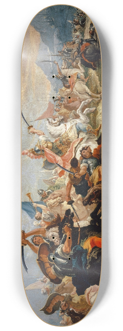 Francesco Fontebasso - Joshua Lets The Sun Stand Still In The Battle Of The Amorites 8.25 inch art skate deck