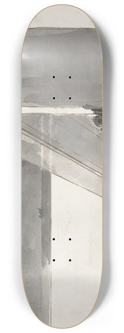 Francesco Guardi - Fragment of a Larger Drawing Representing Part of a Column and a Cornice 8.25 inch art skate deck