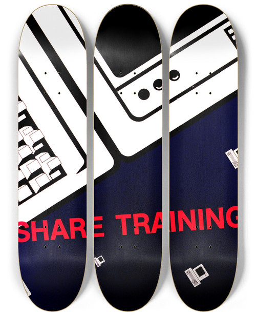 Triptych art skateboard deck of National Institutes Of Health Share Training by National Institutes Of Health (1887)