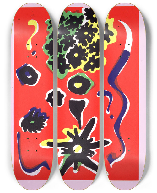 Triptych art skateboard deck of National Institutes Of Health Diagnosis And Treatment Of Early Melanoma by National Institutes Of Health (1887)