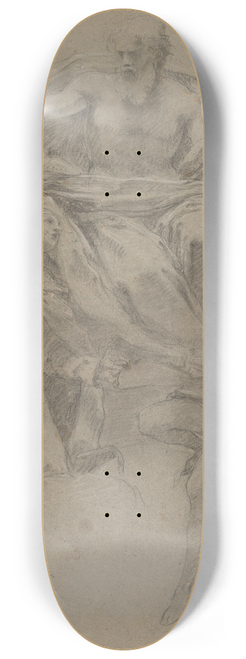 Francesco Mancini - The Immaculate Conception with God the Father and Angels 8.25 inch art skate deck