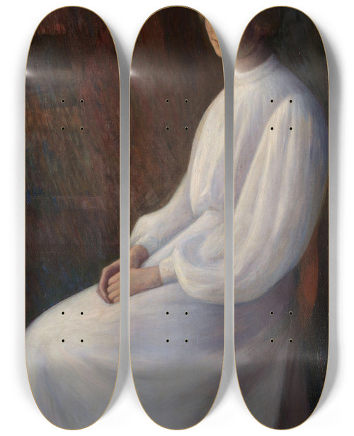 Triptych art skateboard deck of Kris Laache Torne Kunstneren Ragnhild Lalla Hvalstad by Kris Laache Torne