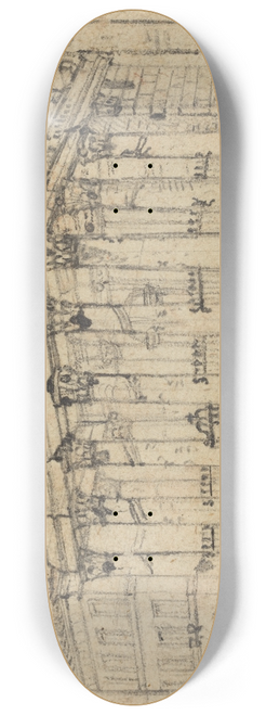 Francesco Piranesi - The Temple of Antoninus and Faustina 8.25 inch art skate deck