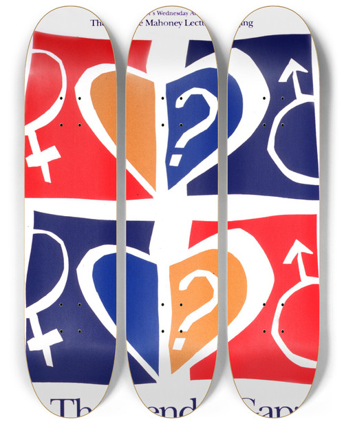 Triptych art skateboard deck of National Institutes Of Health The Gender Gap by National Institutes Of Health (1887)