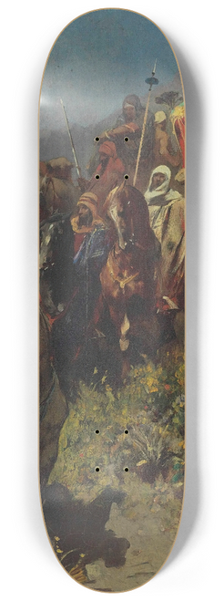 Alberto Pasini - A Caravan on a Mountain Pass 8.25 inch art skate deck