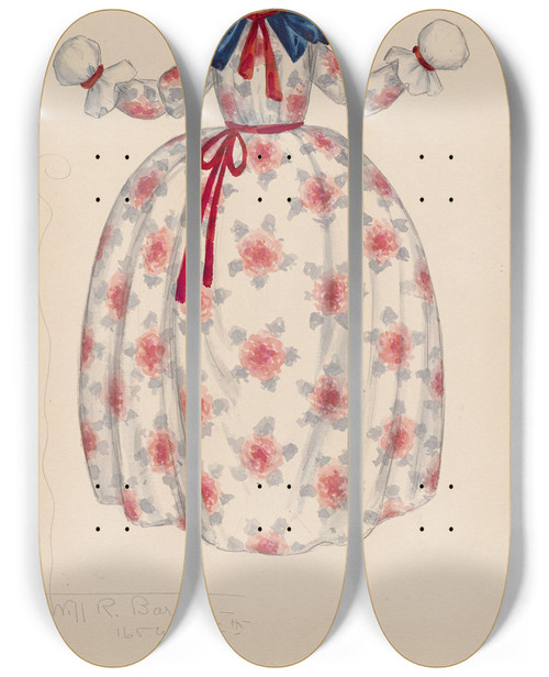 Triptych art skateboard deck of Will R Barnes The Gay Rag Dolls1 by Will R Barnes (1939)