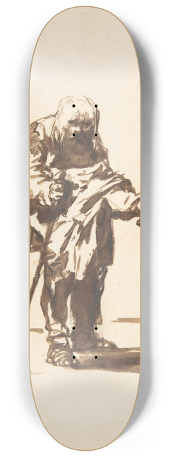 Francisco de Goya - Beggar with a staff in his right hand 8.25 inch art skate deck