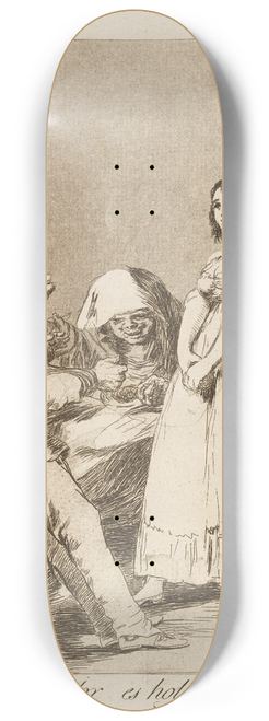 Francisco de Goya - Mejor es holgar. (It is better to be lazy.) 8.25 inch art skate deck