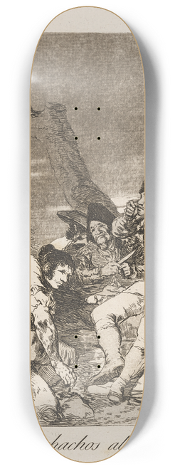 Francisco de Goya - Muchachos al avo. (Lads making ready.) 8.25 inch art skate deck