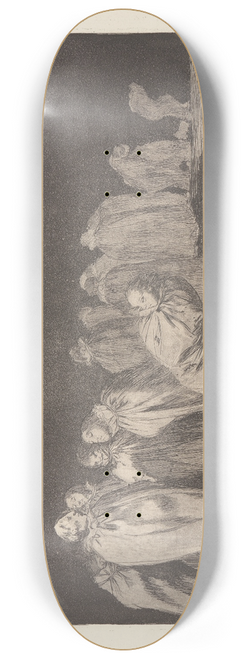 Francisco de Goya - There Is Something beneath the Sackcloth, i.e. You Cant Judge a Man by His Clothes [The Men in Sacks] (So El Sayal, Hay Al [Los Enscacados]) 8.25 inch art skate deck