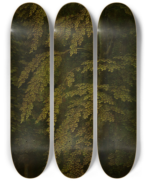 Triptych art skateboard deck of Gerard David View In A Forest Outer Right Wing Of A Triptych by Gerard David (1460-1523)