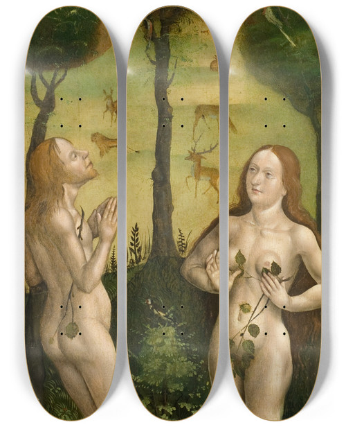 Triptych art skateboard deck of Jan Polack Four Panels_1 by Jan Polack (1479-1519)