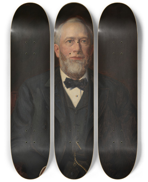 Triptych art skateboard deck of Ralph Elmer Clarkson Gustavus Franklin Swift by Ralph Elmer Clarkson