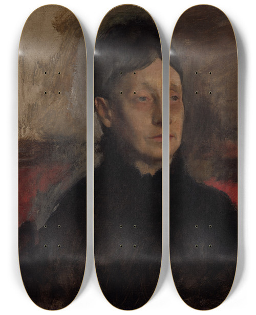 Triptych art skateboard deck of Edgar Degas Stefanina Primicile Carafa Marchioness Of Cicerale And Duchess Of Montejasi by Edgar Degas (1834-1917)