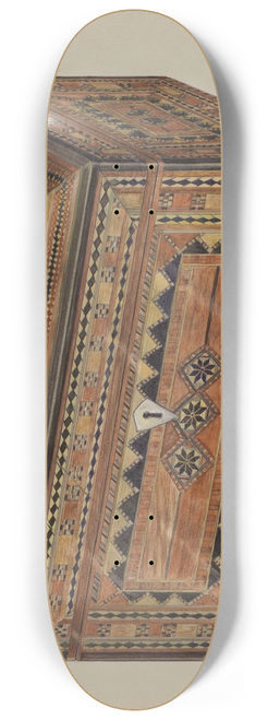 Francis Law Durand - Inlaid Sewing Box 8.25 inch art skate deck