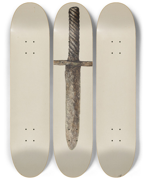 Triptych art skateboard deck of A Regli Dirk by A Regli