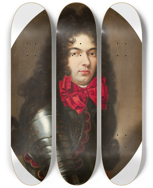 Triptych art skateboard deck of Philippe Vignon Portrait Said To Be Of The Son Of Louis Xiv_2 by Philippe Vignon