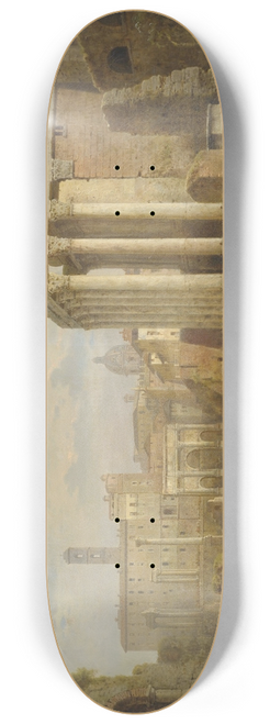 Albert Rieger - Blick auf das Forum Romanum mit dem Septimius-Severus-Bogen und dem Tempel der Faustina und des Antonius Pius 8.25 inch art skate deck